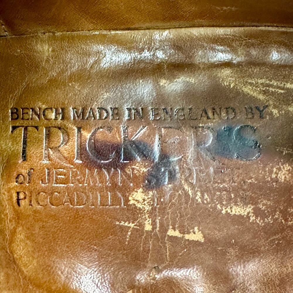 NEW HEELS Tricker's Brown Scotch Grain Oxford Bal Bench Made in England US 10 D - Picture 11 of 12